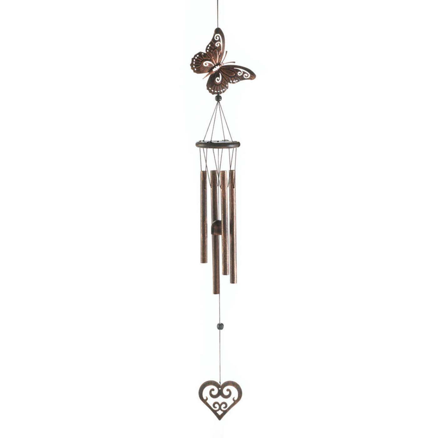 Butterfly and Heart Wind Chimes  - £19.19 GBP