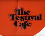 The Festival Cafe Menu Round Orange Shaped California 1990&#39;s - $39.70