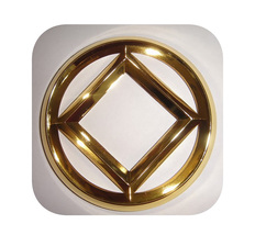 3D NA Service Symbol - GOLD Sticker Decal - Narcotics Anonymous - $10.99