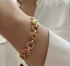 Aztec Bracelet 18k Gold Filled Luxury Waterproof Jewelry - £18.80 GBP