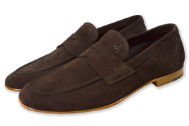 Brooks Brothers Brown Suede Lightweight Penny Loafers Shoes, Sz 10.5 BBSHOES-002 - £96.27 GBP