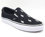 Polo Ralph Lauren Men Sneaker Keaton Slip Size US 9.5D Black All Over Po... - $74.25