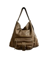 Michael Kors Taupe Leather Shoulder Hobo Slouch Bag Buckle - £35.46 GBP