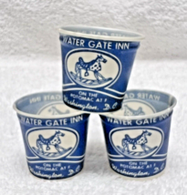Lot of 3 Water Gate Inn Washington DC Dixie Cup 3/4 Oz Rocking Horse Design - £7.93 GBP