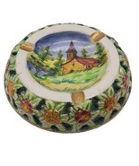 Vtg Handpainted Colorful Capodifiore Small Ashtray Italy Approx 6&quot; Diame... - £13.17 GBP