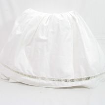 Yves Delorme Hemstitch White Cotton Ruffled Full/Double Bed-Skirt - £51.15 GBP