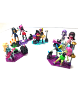 Mega Bloks MONSTER HIGH Set of 8 Dolls and Mini Playsets - £77.90 GBP