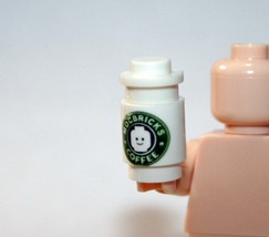 Building Block Starbucks Coffee cup fors Minifigure US Toy Minifigure Custom - $3.50