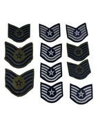 US Air Force Rank E-6 Patches Set Of 11 Lot Military Uniform Chevron Lot... - £18.26 GBP