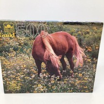 New- Golden Guild 500 pc. Horse Puzzle &quot;Grazing&quot;   15 1/2&quot; x 18&quot; - $14.88