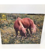 New- Golden Guild 500 pc. Horse Puzzle &quot;Grazing&quot;   15 1/2&quot; x 18&quot; - £11.70 GBP