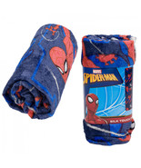 Spider-Man Web Collage Silk Touch 40&quot; X 50&quot; Throw Blanket Blue - £21.09 GBP