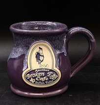2012 Deneen Pottery Another Broken Egg Cafe Lilac Purple Mug Dallas Texas - $34.64