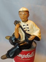 1930s Chinese Musician Backer Co Chalkware Edge Shelf Sitter Figure Antique - £23.70 GBP