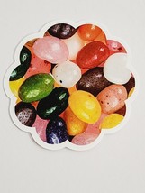 Jellybeans in Flower Shaped Sticker Decal Sweet Treat Multicolor Embellishment - £1.82 GBP