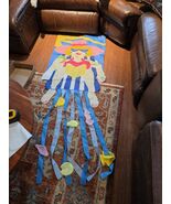 Lady in Beach Chair Flag Read Book Drink Umbrella Streamers Fish Seahors... - $569.43 MXN