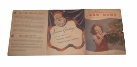 Hoosier Gas News Fold-Out Pamphlet December 1945 Girl Decorating Tree Cover - $101.02 MXN