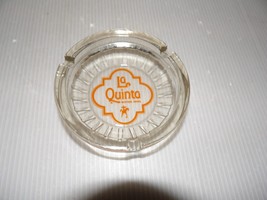 Vintage La Quinta Motor Inns Glass Ashtray-Orange Lettering - £11.74 GBP