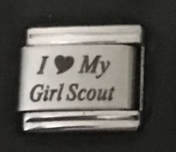 I Heart Love My Girl Scout Wholesale Laser Italian Charm Link 9MM L1 - £8.12 GBP