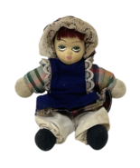 Vintage Porcelain Face Sand Filled Doll 5&quot; Folk Art Farm Decor - €8,57 EUR