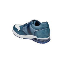 Belvedere Gino Genuine Ostrich,Italian Calf Leather Sneaker Blue White E24 image 3