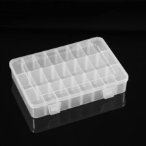 24 Girds Clear Plastic Organizer Container Jewelry Storage Box With Adju... - £15.95 GBP