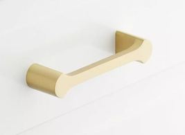 New 6-1/4&quot; Satin Brass Stacia Solid Brass Drawer Pull by Signature Hardware - £15.58 GBP