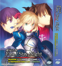 Fate Stay Night Season 1-2 + Movie Japanese Anime DVD English Dubbed +FREE GIFT - £22.70 GBP