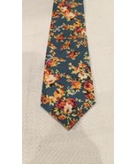 Barry Beaux &quot;knot it up&quot; Mens Floral Skinny Tie 100% cotton - $9.81