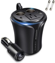 Superone 150W Car Power Inverter Dc 12V To 110V 120V Car Ac Adapter Inve... - $36.99