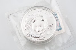 2003 Chine Argent Panda 1 OZ .999 UNC Givré Bambou Double Mint sous Cellophane - $269.37