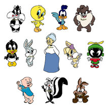 12 Sets Baby Looney Tunes Pdf Cross Stitch Pattern Patterns - $25.95