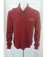 Tommy Hilfiger Cowl Neck Red Long Sleeve Men&#39;s Ribbed Sweatshirt Size Large - $7.92