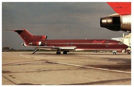 Braniff Airways Boeing 727-2B7 N404BN Sparling Burgundy in Kansas 1978 Postcard - £5.77 GBP