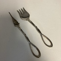 FRANK WHITING Sterling Open Handle Single Tine Butter Pick &amp; 4 7/8” Rame... - $69.25