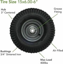 2 Front Wheel Tire Craftsman LT2000 LT3000 YT4500 CubCadet LTX1040 Snapp... - $100.95