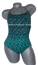 NWT MARC JACOBS swimsuit M leopard high-end 1PC animal print green halter - £54.40 GBP