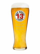 Personalised Hop House 13 Pint Glass Engraved wit Your Message Draft Lar... - $16.42