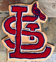 Handmade St Louis Cardinals Sign - Rug on Wood - 20.5 x 17.5&quot; - Baseball... - $55.00