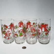 Set of 4 VTG 16 oz Strawberry Shortcake It&#39;s the Berries! 6&quot; Drink Glasses 1980 - £33.77 GBP
