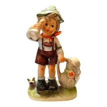 Vintage Arnart 5th Ave Figurine Boy with Horn Hand Painted Porcelain #2223 6” Ja - $25.00