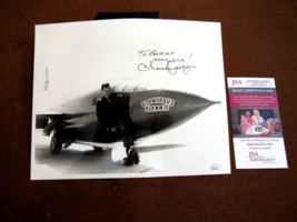 CHUCK YEAGER SPEED OF SOUND ACE PILOT SIGNED AUTO VTG KODAK X-1 JET PHOT... - $296.99