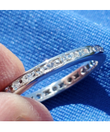 Earth mined Diamond Wedding Band Antique Platinum Eternity Anniversary R... - $41,092.00 MXN