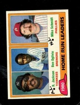 1981 Topps #2 Reggie JACKSON/BEN OGLIVIE/MIKE Schmidt Nm Home Run *X81132 - £2.12 GBP