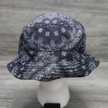 Paisley Hat Mens One Size Casual Black White Bucket Bandana Sun Shade - £18.14 GBP