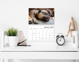 2023 Spiral-bound Wall Calendar (Puppies Dogs) - 12 Months Desktop / Wall Calend - £9.28 GBP