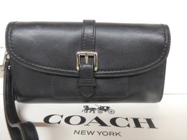 Coach F51688 Black Leather Charlie Callie Hybrid Black Wristlet Wallet N... - $123.89 CAD