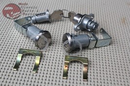 59-60 Cadillac Ignition Door Trunk Lock Cylinder Set OEM Octagon Head GM Keys - £58.43 GBP