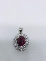 Pink tourmaline pendant in 925 sterling silver - £79.47 GBP