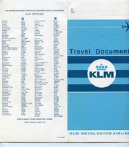 KLM Travel Documents Folder Tickets Luggage Tags Boarding Passes 1971 - £14.79 GBP